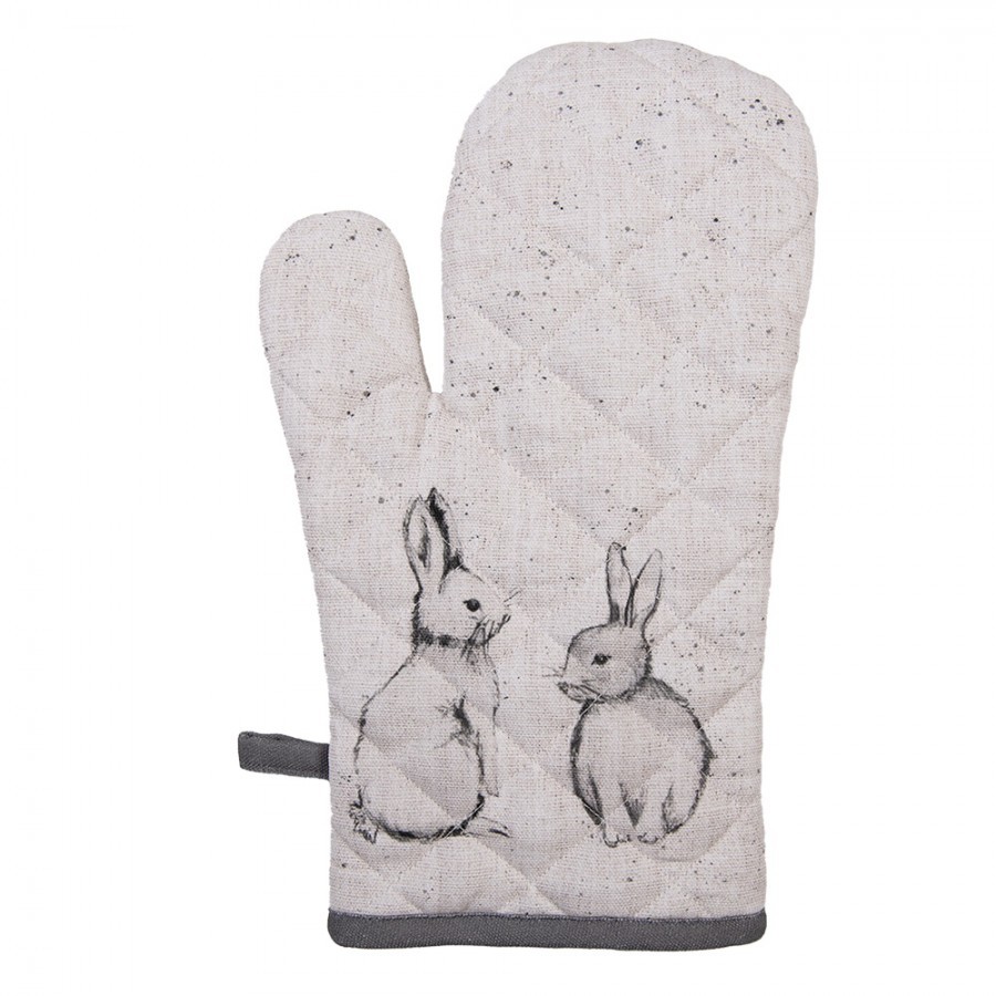 Béžová chňapka s králíčkem Bunny Buddies - 18*30 cm