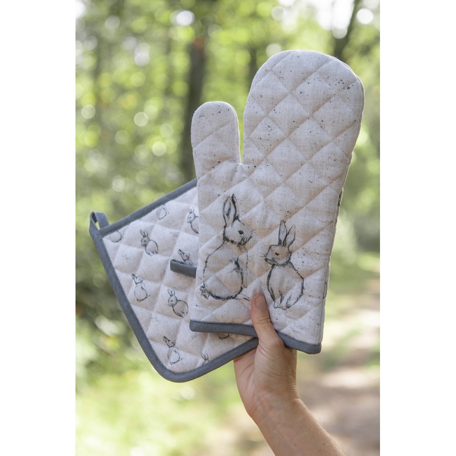 Béžová chňapka s králíčkem Bunny Buddies - 18*30 cm