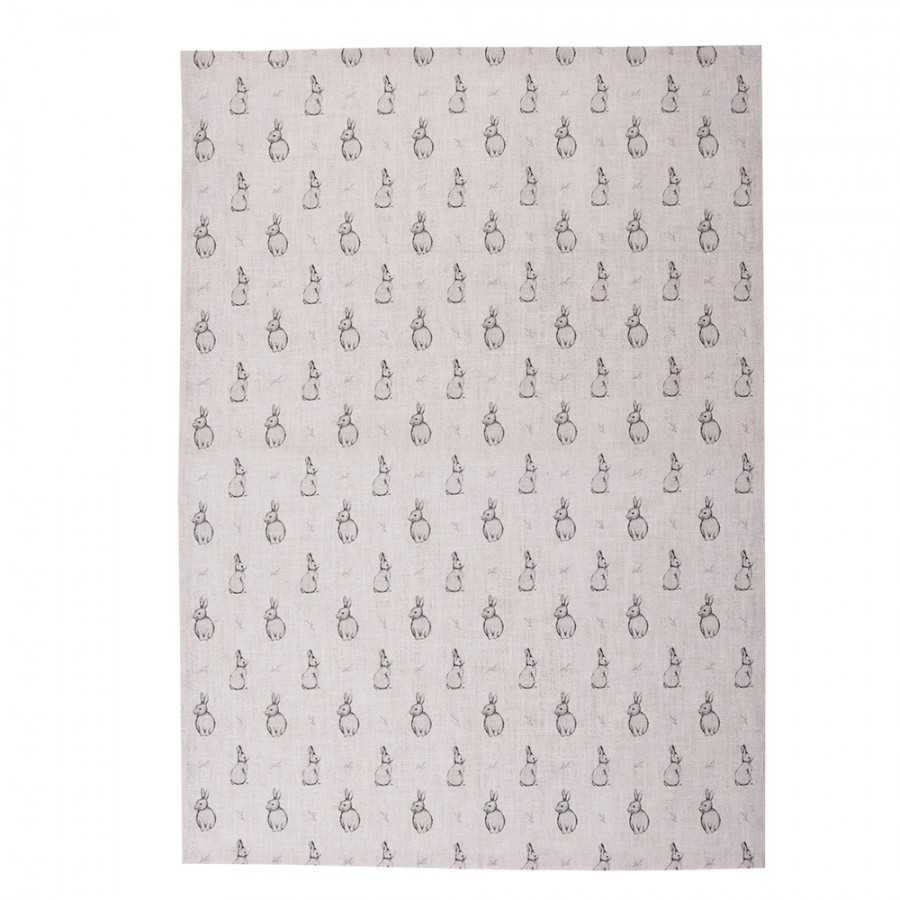 Béžová textilní uterka s králíčkem Bunny Buddies - 50*70 cm