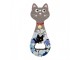 Bottle Opener Cat 5x14 Cm Grey Ceramic - 5*14*1 cm Clayre & Eef