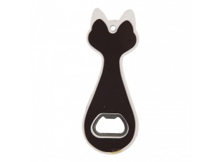 Bottle Opener Cat 5x14 Cm Grey Ceramic - 5*14*1 cm