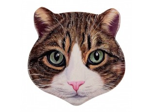 Keramicko-korková podložka pod nádobí hnědá kočka - 20*20*1 cm