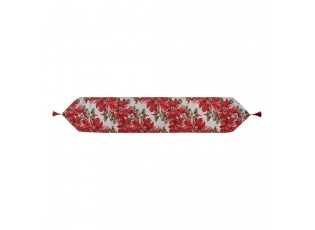Červený běhoun s vánočními hvězdami Christmas Rustic - 33*180 cm
