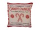 Béžovo-červený povlak na polštář s lízátky Candy Christmas Rustic - 44*44 cm Clayre & Eef
