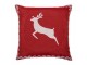 Červený povlak na polštář s jelenem Christmas Rustic - 44*44 cm Clayre & Eef