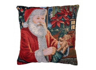 Červený povlak na polštář Santa Claus Christmas Rustic I - 44*44 cm