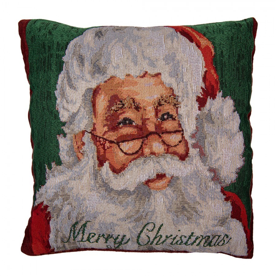 Červený povlak na polštář Santa Claus Christmas Rustic II - 44*44 cm