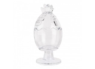 Glass Jar Chicken ? 10x22 Cm Transparent Glass - ? 10*22 cm