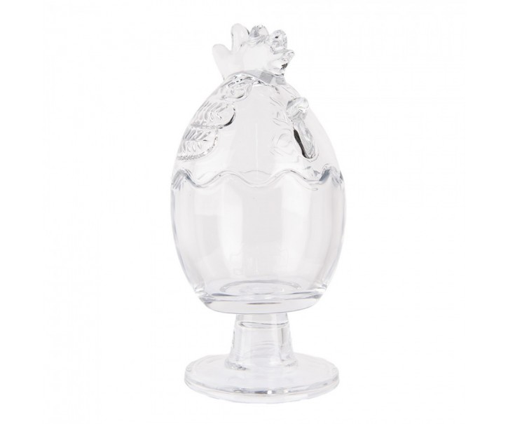 Glass Jar Chicken ? 10x22 Cm Transparent Glass - ? 10*22 cm Clayre & Eef