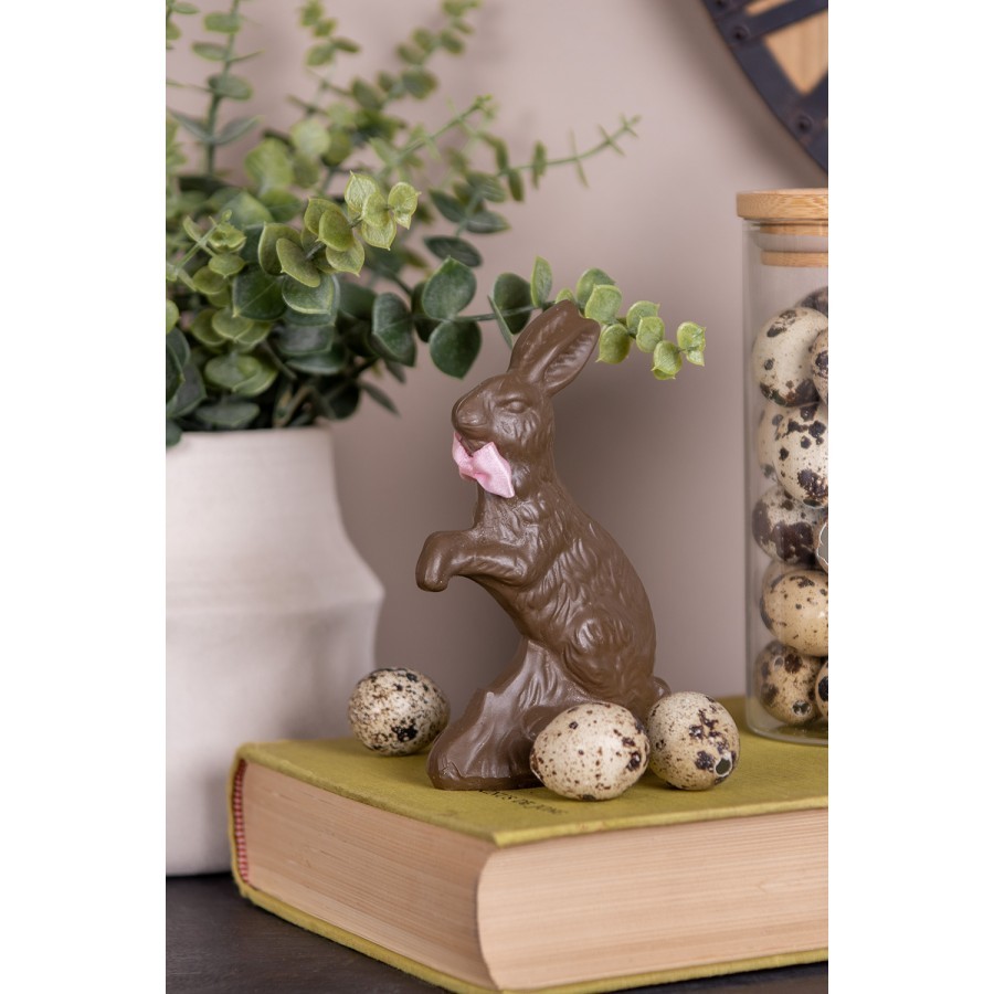 Dekorace čokoládavá figurka králík - 8*4*13 cm
