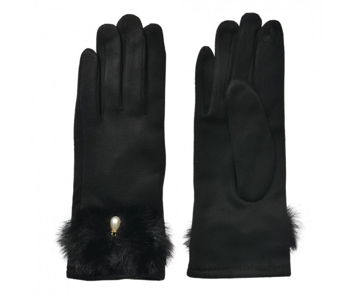 Winter Gloves 9x23 Cm Black Polyester - 9*23 cm Clayre & Eef
