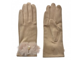 Winter Gloves 9x23 Cm Beige Polyester - 9*23 cm