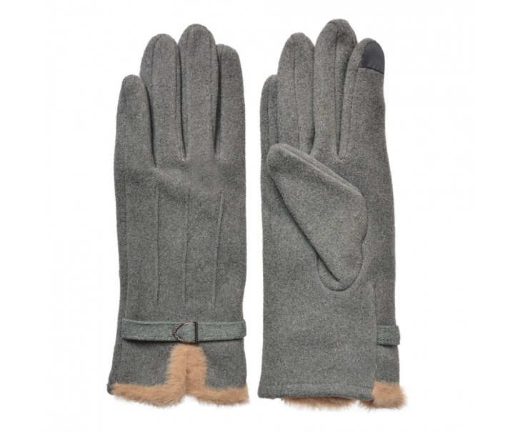 Winter Gloves 9x23 Cm Grey Polyester - 9*23 cm Clayre & Eef