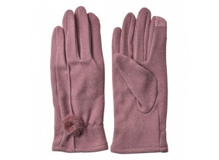 Winter Gloves 9x23 Cm Purple Polyester - 9*23 cm