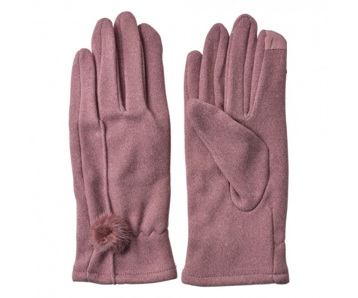 Winter Gloves 9x23 Cm Purple Polyester - 9*23 cm Clayre & Eef