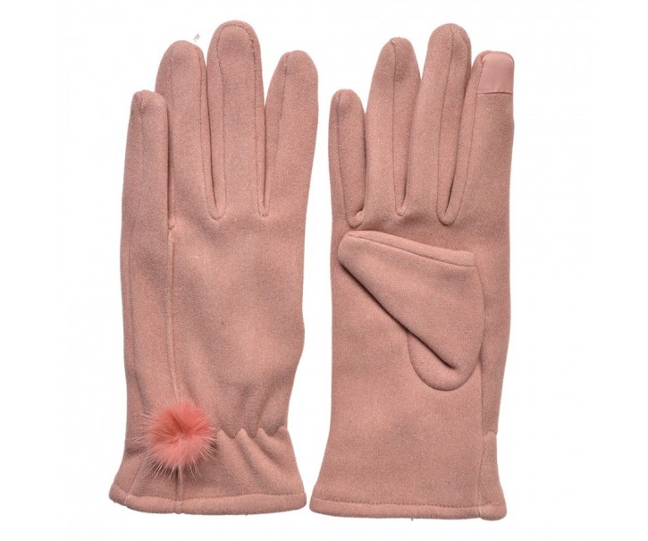 Winter Gloves 9x23 Cm Pink Polyester - 9*23 cm Clayre & Eef