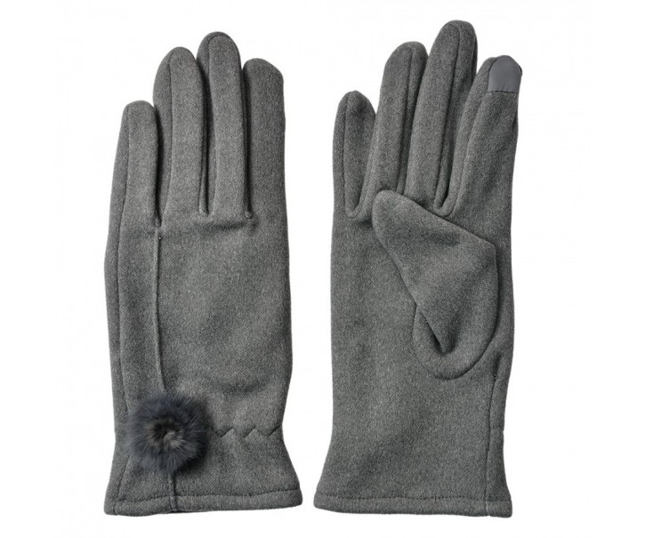 Winter Gloves 9x23 Cm Grey Polyester - 9*23 cm Clayre & Eef