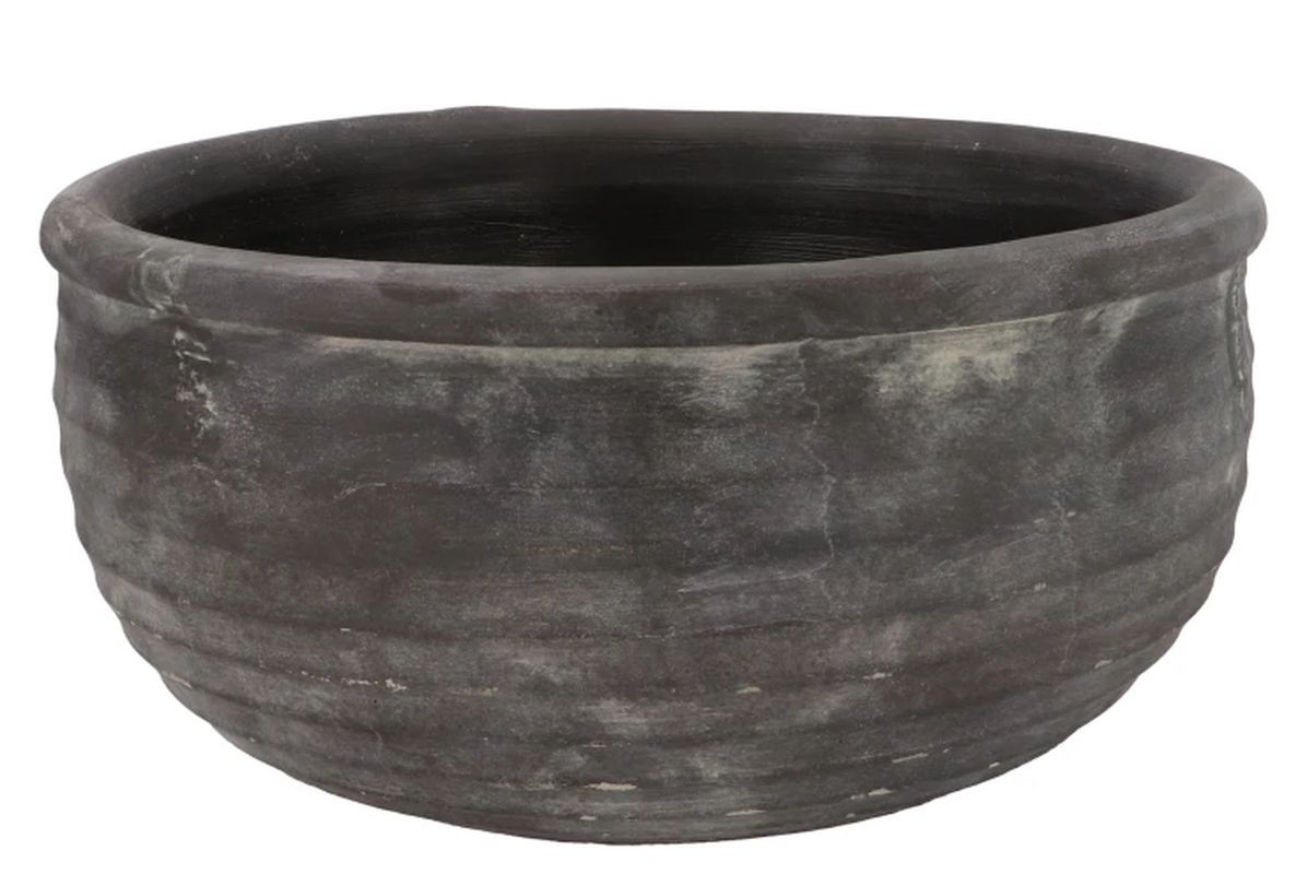 Šedá antik rustikální mísa Gamla - Ø 39*20 cm