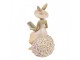 Decorative Figurine Rabbit 10x9x17 Cm Beige Plastic - 10*9*17 cm Clayre & Eef