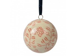 Decorative Pendant ? 6 Cm Beige Ceramic Flowers - ? 6*6 cm
