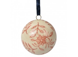 Decorative Pendant ? 6 Cm Beige Ceramic Flowers - ? 6*6 cm