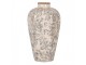 Béžová keramická dekorační váza se šedými ornamenty Gassia M - Ø 21*35 cm Clayre & Eef