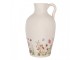 Decoration Can ? 30x50 Cm Beige Pink Ceramic Flowers - ? 30*50 cm Clayre & Eef