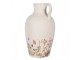 Decoration Can ? 30x50 Cm Beige Pink Ceramic Flowers - ? 30*50 cm Clayre & Eef