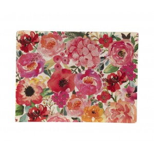 Barevná rohožka s červenými a růžovými květy Fleury Poppy - 75*50*1cm