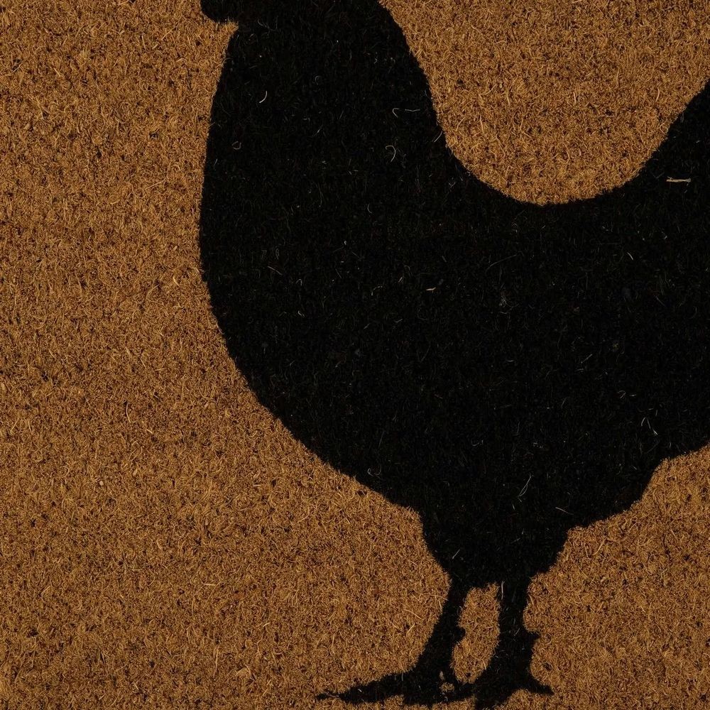 Kokosová rohožka s kohoutem Rooster - 75*45*2cm