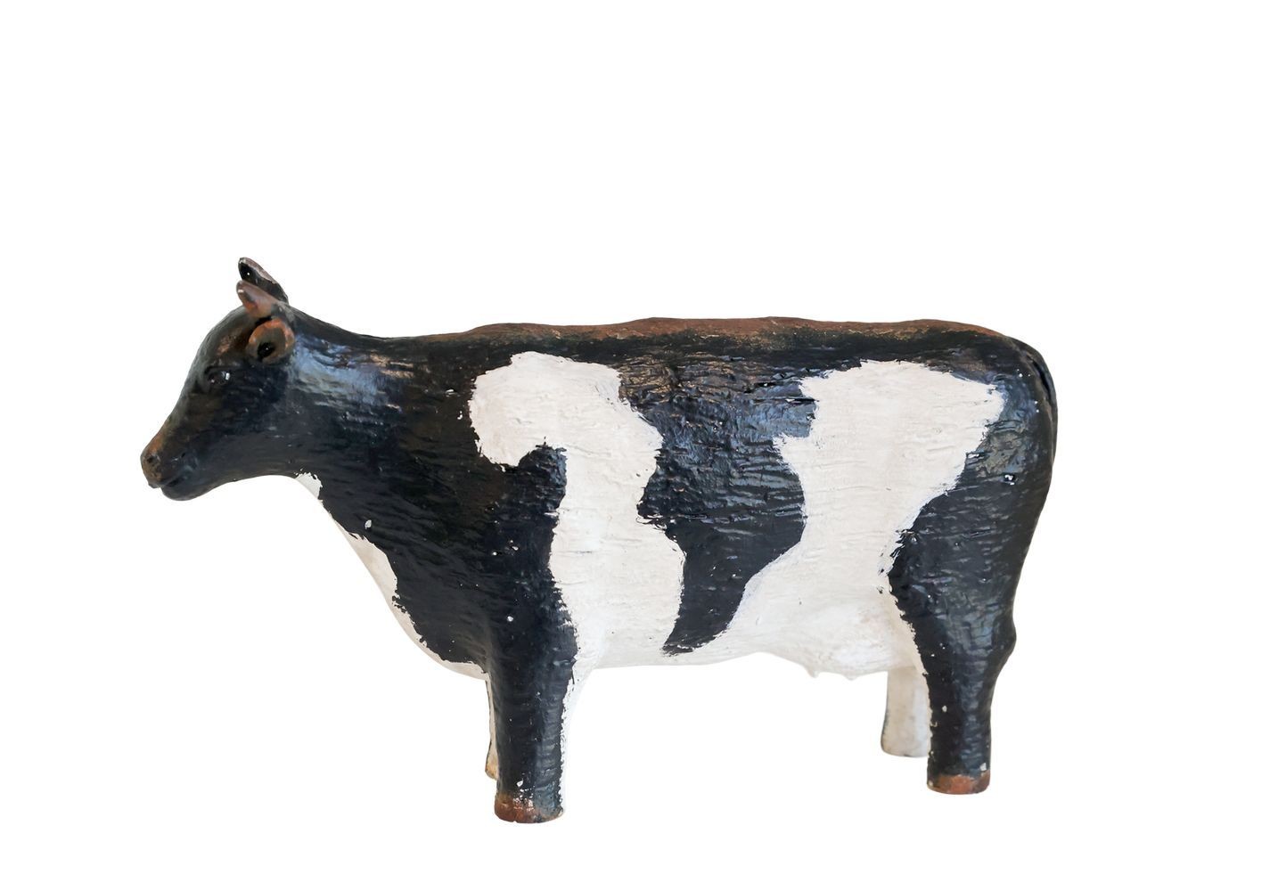 Strakatá antik dekorace kravička Farm unique - 22*5,5*13 cm