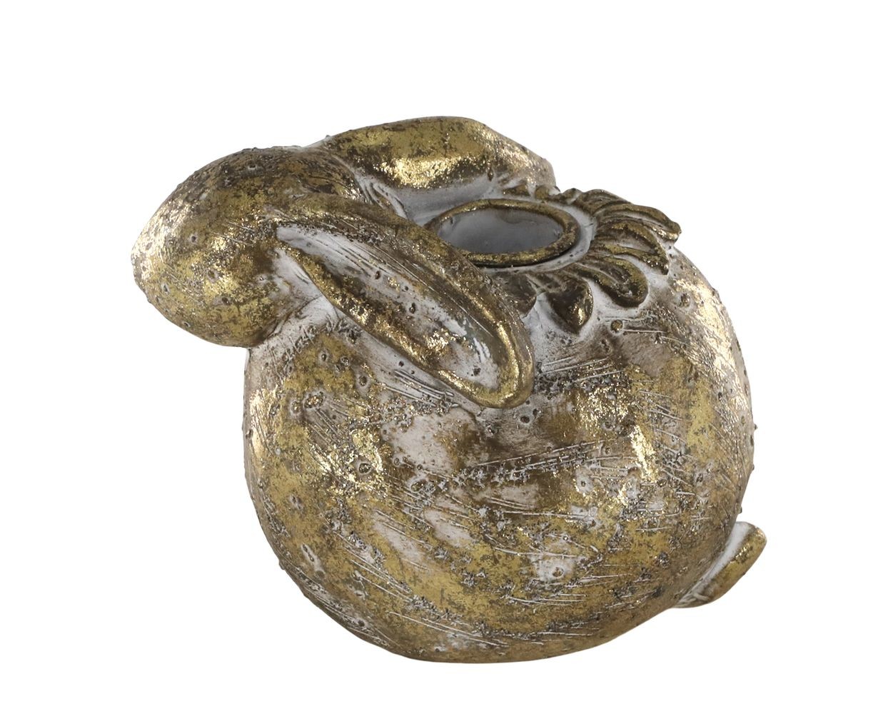 Mosazný antik svícen králík na úzkou svíčku Rabbi - 11*8*9 cm