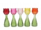 5ks barevný mix skleněný svícen/ váza tulipán Love Tulip - Ø 7*22 cm daan kromhout