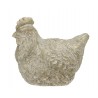 Šedá antik cementová dekorace slepice - 19*12*14 cm