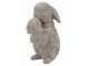 Šedá antik cementová dekorace králíčci Hugging Rabbit - 17*12*25 cm