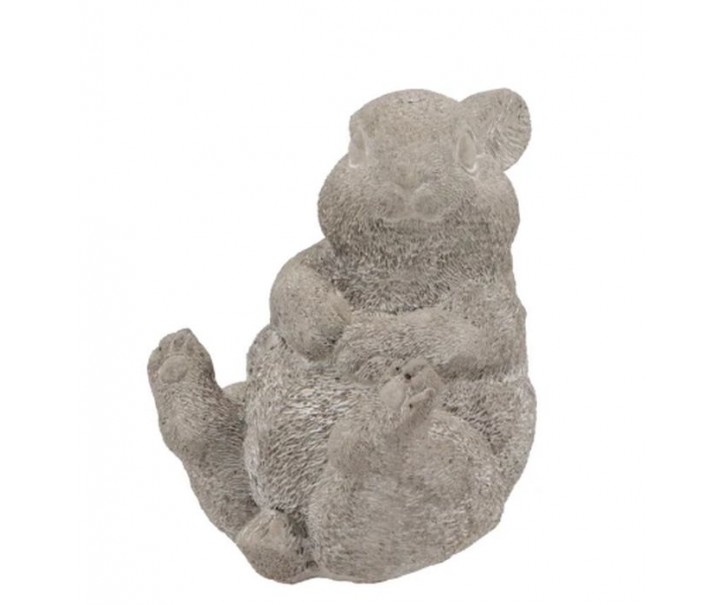 Šedá cementová dekorace sedící králíček Sitting Rabbit - 12*8*11 cm