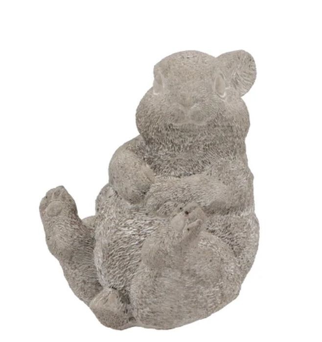 Šedá cementová dekorace sedící králíček Sitting Rabbit - 12*8*11 cm