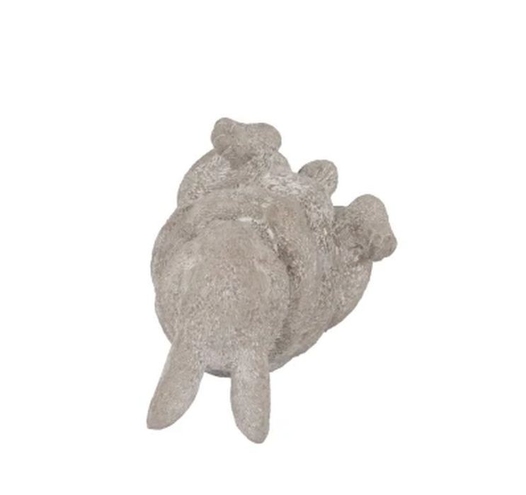 Šedá cementová dekorace sedící králíček Sitting Rabbit - 12*8*11 cm