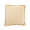 Béžový sametový polštář s třásněmi Fringe - 50*9*50 cm Materiál : bavlna, polyesterBarva: béžová