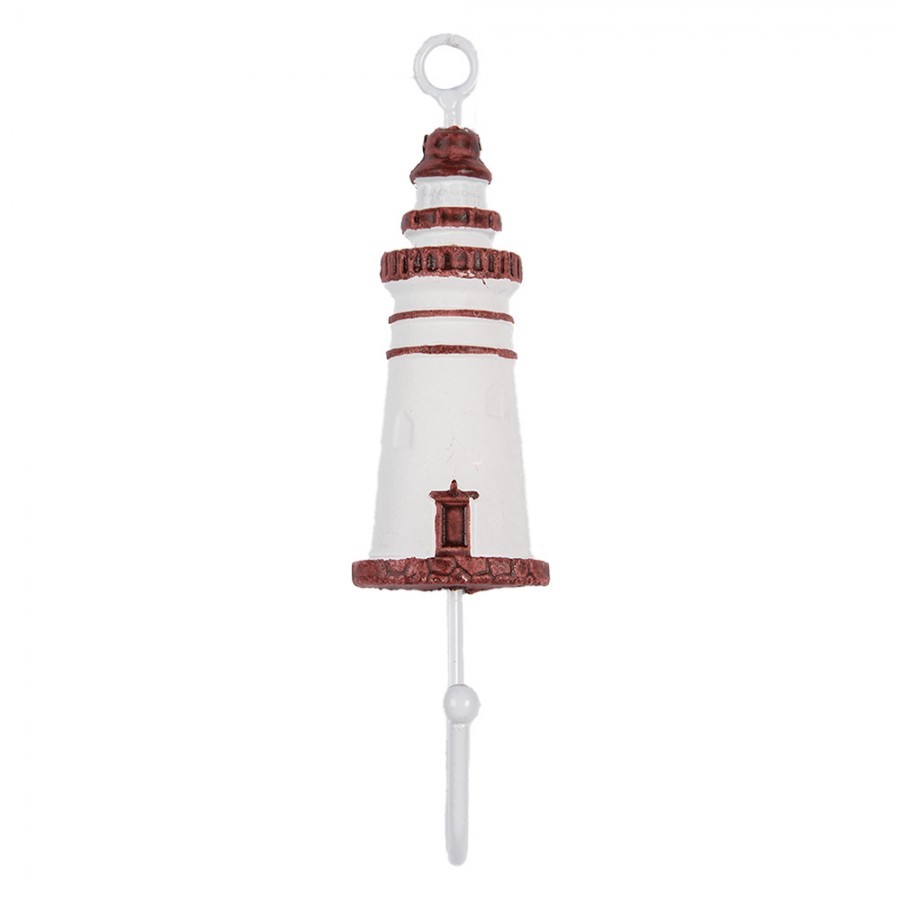 Nástěnný háček zdobený majákem Lighthouse Nautic - 4*4*18 cm