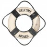 Bílo-modrá dekorace záchranný kruh Lifebuoy Nautic - Ø 31*6 cm Barva: bílá, modráMateriál: pěnaHmotnost: 0,11 kg