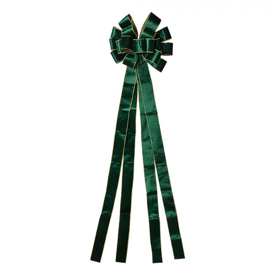 Levně Zelená dekorační mašle Bow - 33*135 cm 65975GR