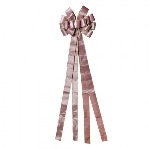 Růžová dekorační mašle Bow - 33*135 cm