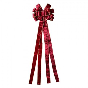 Vínová dekorační mašle Bow - 33*135 cm