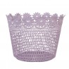 Fialkový háčkovaný košík - Ø 26*20 cm