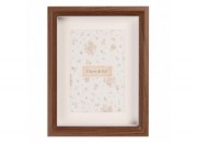 Hnědý dřevěný fotorámeček Baltini - 15*4*20 cm / 13*18 cm