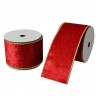 Decorative Ribbon 63 Mm X 5 M Red Synthetic - 6.3 cm * 5 m Barva: RedMateriál: SyntheticHmotnost: kg