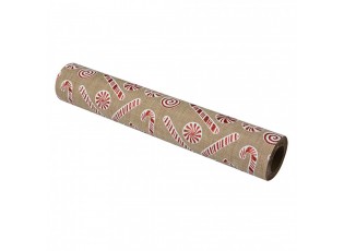 Table Runner 28x275 Cm Beige Red Synthetic Christmas - 28*275 cm