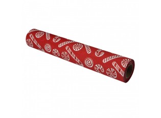 Table Runner 28x275 Cm Red Synthetic Christmas - 28*275 cm