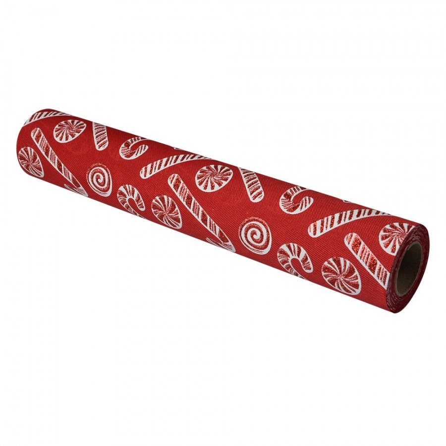Table Runner 28x275 Cm Red Synthetic Christmas - 28*275 cm